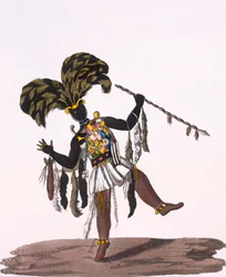 Un Capitán Ashanti en su Vestimenta de Guerra, de 